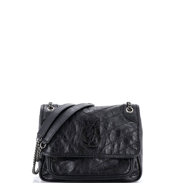 Niki Chain Flap Bag Matelasse Chevron Leather Baby