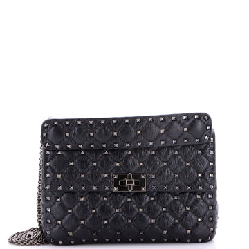 Rockstud Spike Flap Bag Quilted Leather Medium