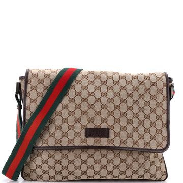 Web Strap Flap Messenger GG Canvas Medium