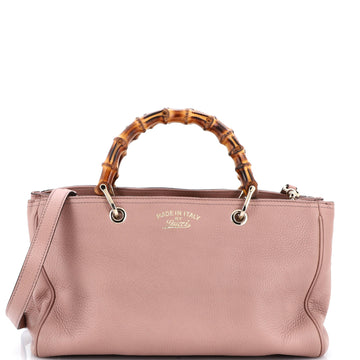 Bamboo Shopper Tote Leather Medium
