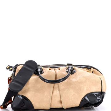 Stephen Handbag Monogram Embossed Leather