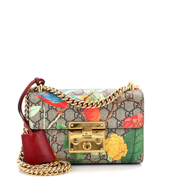 Padlock Shoulder Bag Tian Print GG Coated Canvas Small