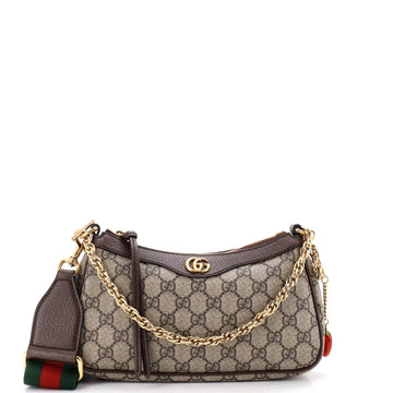 Ophidia Charm Shoulder Bag GG Coated Canvas Small