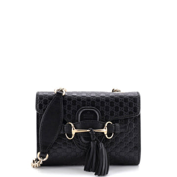 Emily Chain Flap Bag Microguccissima Leather Mini