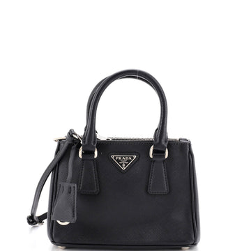 Galleria Double Zip Tote Saffiano Leather Mini