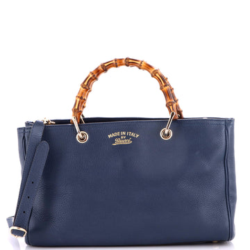 Bamboo Shopper Tote Leather Medium
