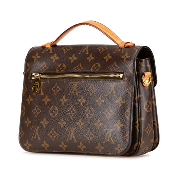 Brown Louis Vuitton Monogram Pochette Metis Satchel
