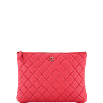 O Case Clutch Quilted Caviar Medium