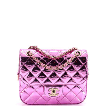 Hollywood Boulevard Flap Bag with Star Coin Purse Quilted Metallic Leather Mini