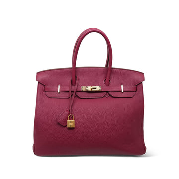 Birkin 35 Rouge Grenat Togo  N Square Stamp