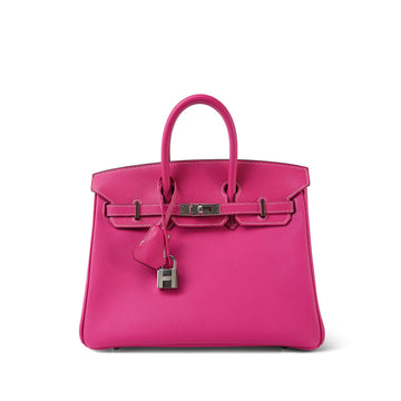 Birkin 25 (Candy Model) Rose Tyrien / Rubis Veau leather Palladium Plated [O] Stamp