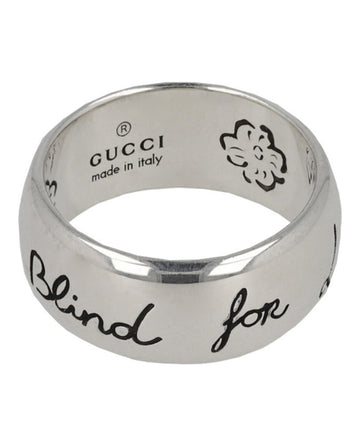 Gucci Unisex-Adult Sterling Silver Blind for Love Engraved Ring