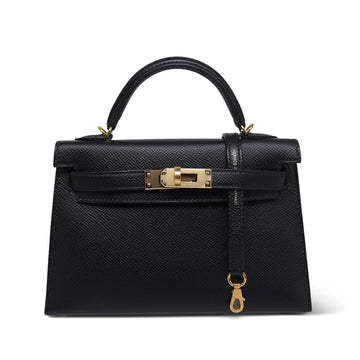 Mini Kelly Sellier Black leather  Z Stamp