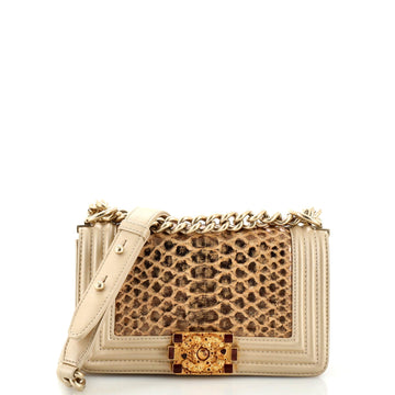 CHANEL Metiers d'Art Boy Flap Bag Python Small