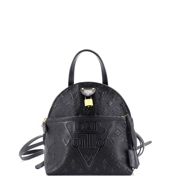 Moon Backpack Embossed Monogram Midnight Canvas