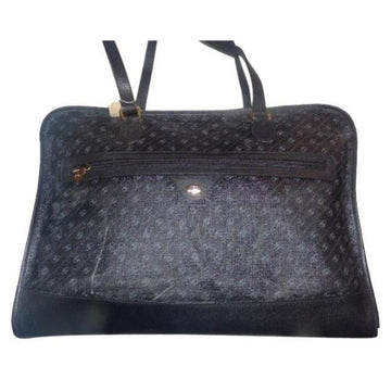 Gucci Top Handle Xl Ltd Ed Canvasleather Black Greys White Leathercoated Canvas Tote