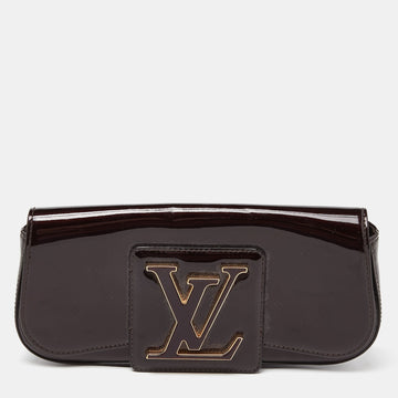Amarante Patent Leather Sobe Clutch