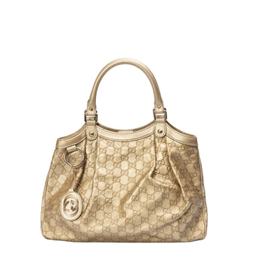 Gucci Gold GG Sukey Logo Shoulder Bag
