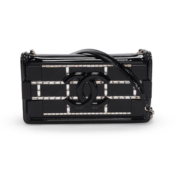 Chanel Black  & Crystal Boy Brick Flap Bag