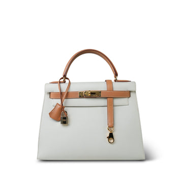 Kelly Sellier 28 Bi-Color Horseshoe (HSS) White / Natural Sable Evergrain  A Square Stamp