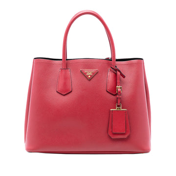 Cuir Double Tote Saffiano Leather Medium