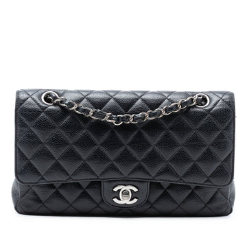 Classic Double Flap Bag Quilted Caviar Medium