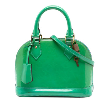 Alma Handbag Vernis with Monogram Canvas BB