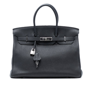 Birkin Handbag Black Togo with Palladium Hardware 3