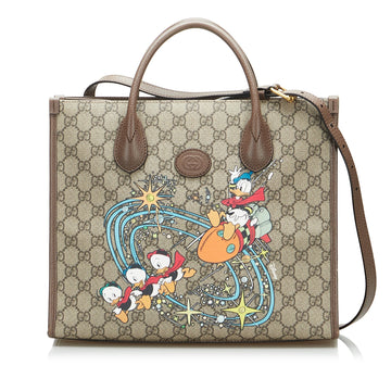Gucci x Disney Tote Bag Small Donald Duck GG Supreme Leather/canvas