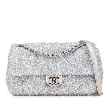 Chanel Poolto Glitter Microfiber Lambskin Shoulder Bag