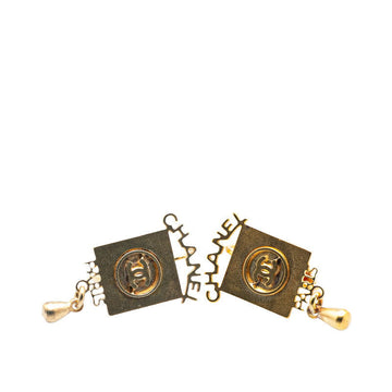 Chanel Coco Mark Logo Square Earrings 00C