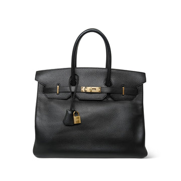 Birkin 35 Black Ardennes  B Square Stamp