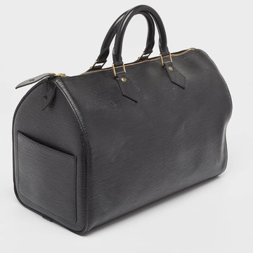 Louis Vuitton Black Epi Leather Speedy 35 Bag