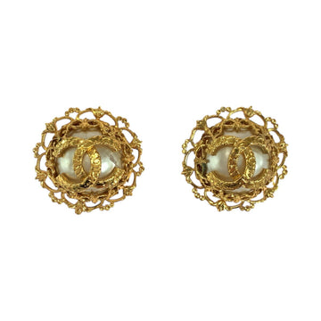 Chanel Coco Mark Baroque Pearl Earrings