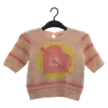 Chanel Heart Motif Wool Knit Top