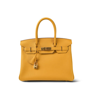 Birkin 30 Jaune Ambre Veau Togo  C Stamp