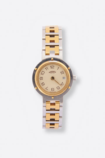 Vintage Hermès Clipper Gold and Silver Plated Watch