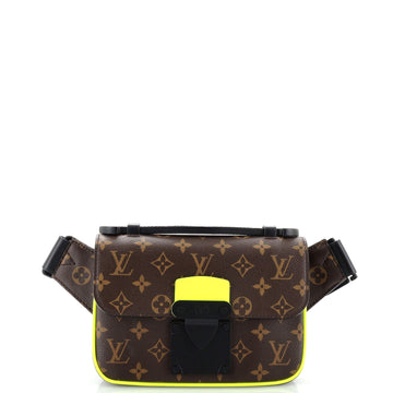 S Lock Sling Bag Macassar Monogram Canvas