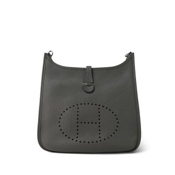 Evelyne III PM Gris Meyer leather Palladium Plated