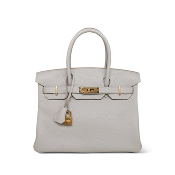 Birkin 30 Gris Perle Veau Togo  D Stamp