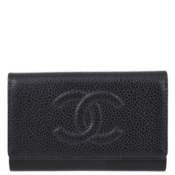 Top Quality Chanel Black Leather Card Case Small New