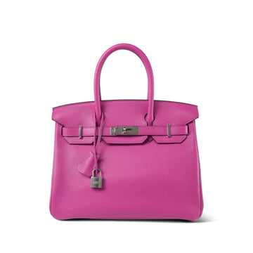 Birkin 30 Magnolia Veau Taurillon Novillo Palladium Plated C Stamp