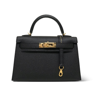 Mini Kelly Sellier Black leather  W Stamp
