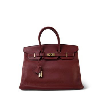 Birkin 35 Rouge H Buffle Skipper  [F] Stamp