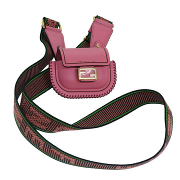 Fendi Baguette  Leather Clutch Bag
