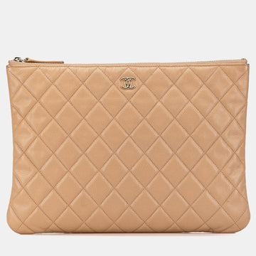 Medium Quilted Caviar O Case Clutch