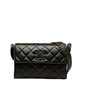 Top Quality Chanel Quilted Belt Bag Waist Bag Leather Black Ladies