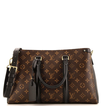 Soufflot Tote Monogram Canvas with Leather MM