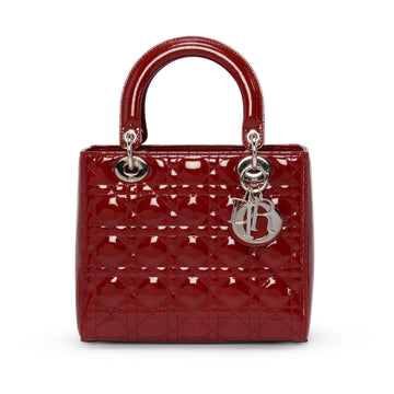 Dior Cherry Red  Cannage Medium Lady Dior Bag