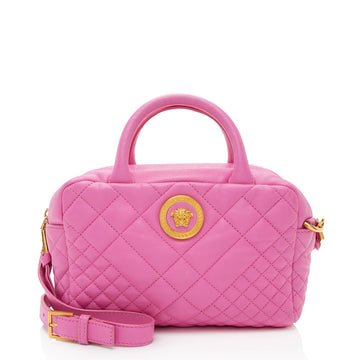 Medusa Icon Bowler Bag Quilted Leather Small